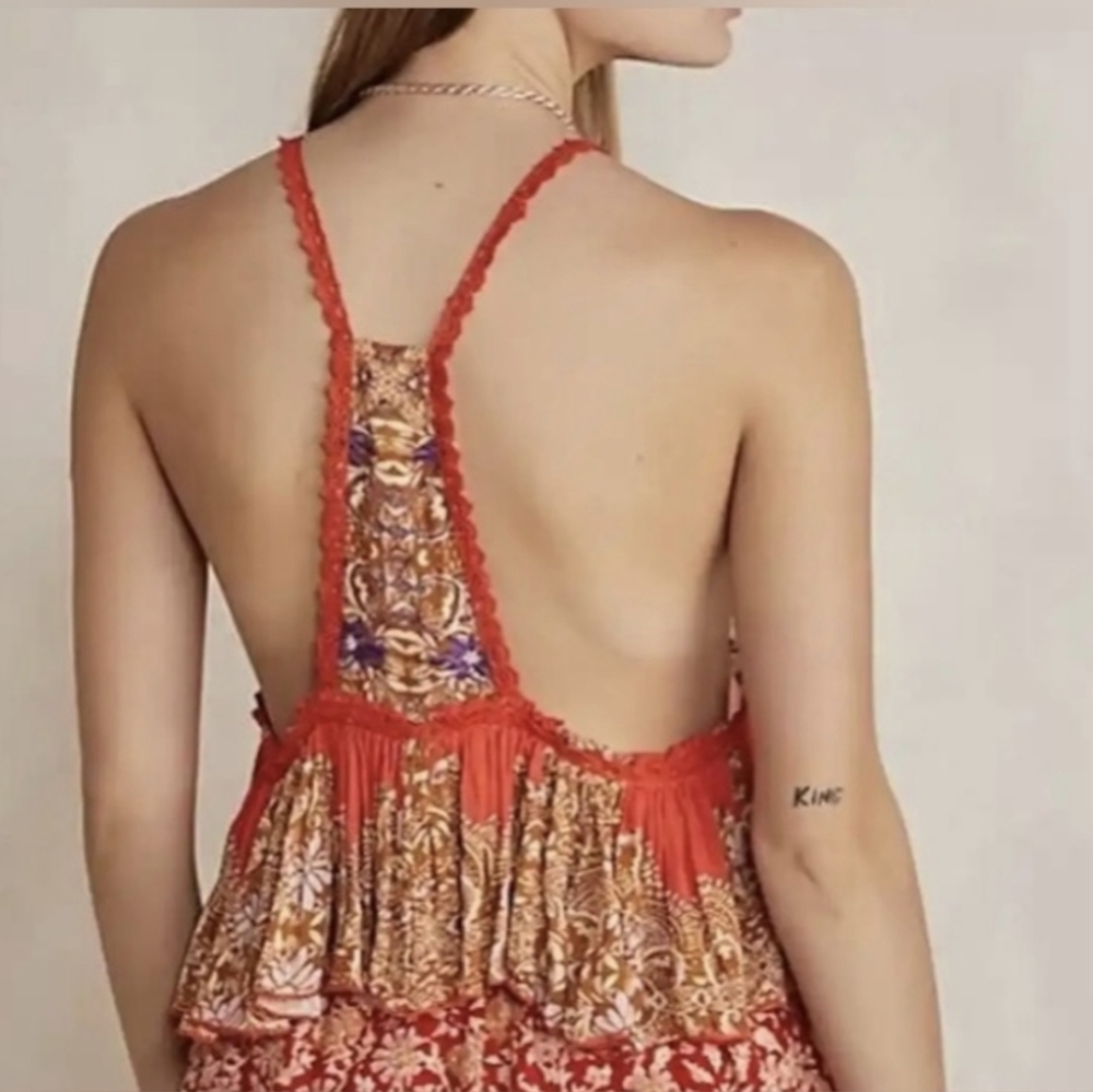 Free People Bali Desert Nova Cami Tank Orange & Purple xs - Picture 3 of 10